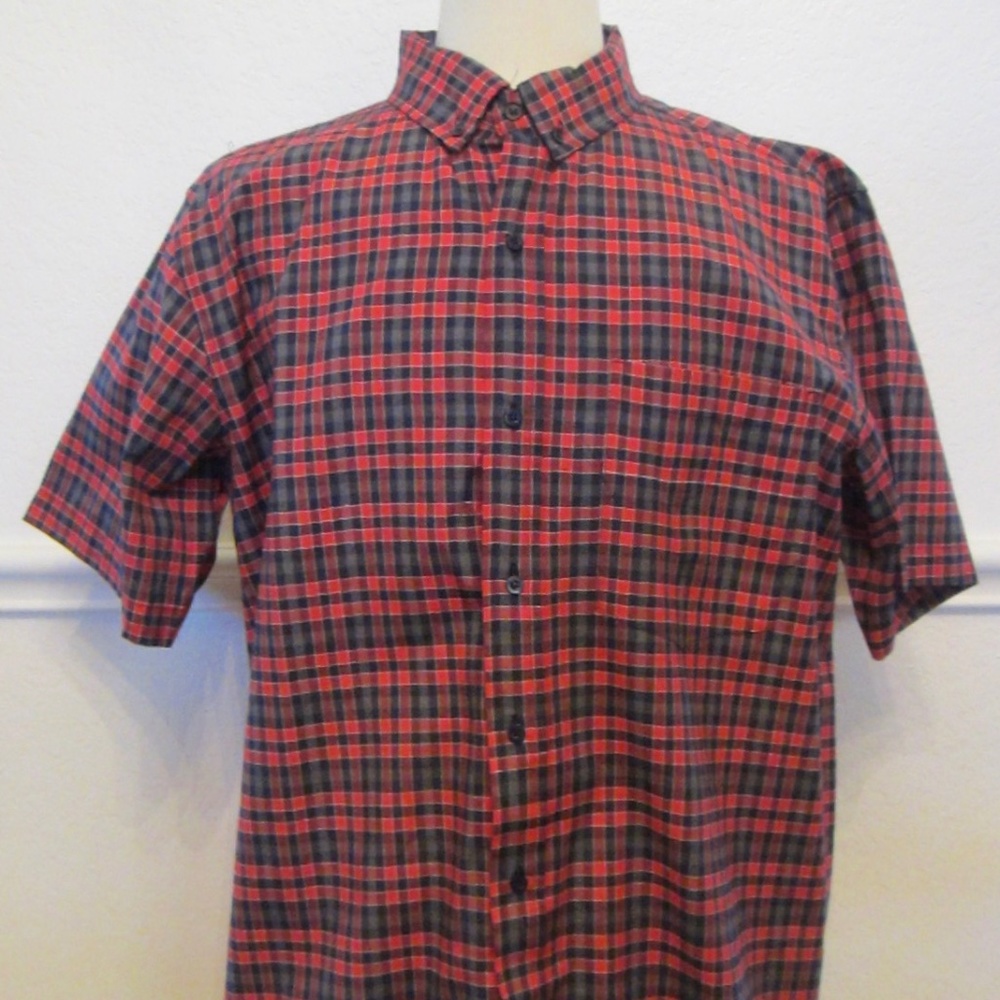 Stillwater Supply Co Men’s XXL Red Black Plaid Short Sleeve Collared Casual